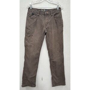 Ariat Rebar M4 Pants Men 29x34 Brown Relaxed Straight Leg (actual 29x32) Work